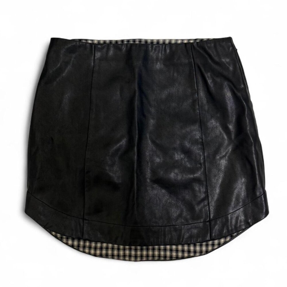 Moodie Black Faux Leather Short Mini Skirt Women's Size Small Sz S Bottoms